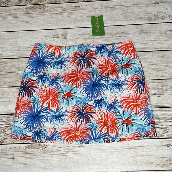 NWT Lilly Pulitzer Tate skirt Feelin Sparks Sz 0 - Picture 2 of 3